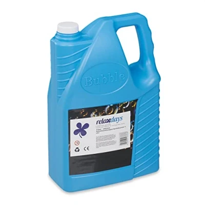 Afbeelding van Relaxdays Navuljerrycan voor zeepbellen, 4 liter zeepbellenvloeistof, zeepwater bellenblaasmachine, blauw
