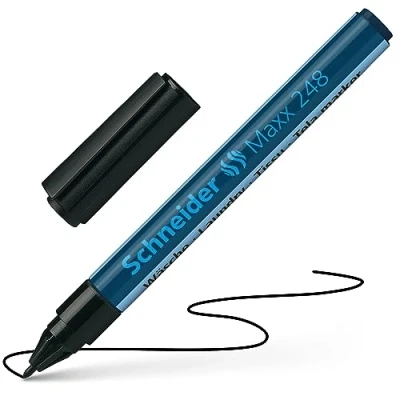 Afbeelding van Schneider wasmerkstift Maxx 248 1,0mm zwart textielstift S 72481