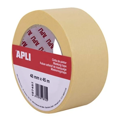 Afbeelding van APLI 18745 laktape / carrosserietape 48 mm x 45 m individueel formaat 57 g/m² papier tot 60 belastbaar