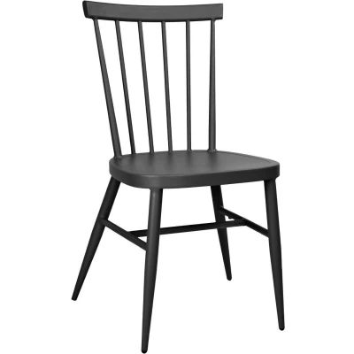Afbeelding van Bolero Windsor Aluminium Zwarte Stoelen (4 Stuks) DX686 Horeca &amp; Professioneel