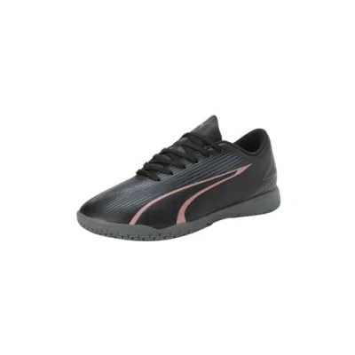 Afbeelding van Puma Ultra PLAY IT JR Unisex Zaalvoetbalschoenen voor kinderen, Maat: 34, Black/copper rose Kunststof