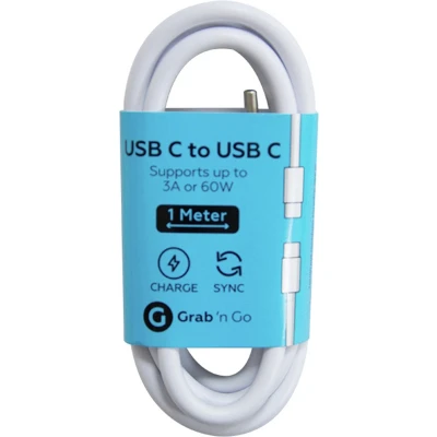 Afbeelding van Grab &#039;N Go USB C Kabel 1 Meter Wit