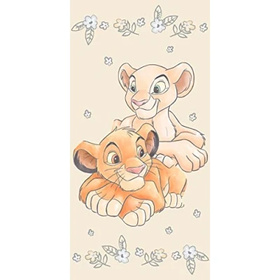 Afbeelding van Disney The Lion King Strandlaken Simba Nala 70 x 140 cm Katoen