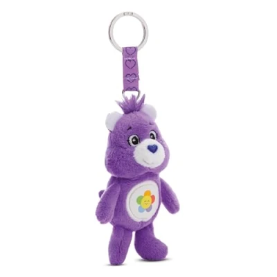 Afbeelding van NICI Harmonie beerhouder, 10 cm, paars, dierenhanger met metalen ring om op te hangen aan sleutels, touw, tas en meer, 61380