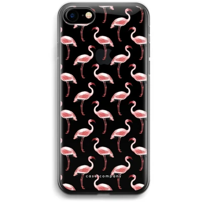 Afbeelding van Case Company® hoesje geschikt voor iPhone 7 Flamingo Soft Cover Telefoonhoesje Bescherming aan alle Kanten en Schermrand