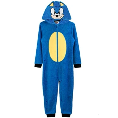 Afbeelding van Sonic The Hedgehog Onesie Kids Boys Pyjama in één PJ&#039;s, Blauw, 6 7 jaar