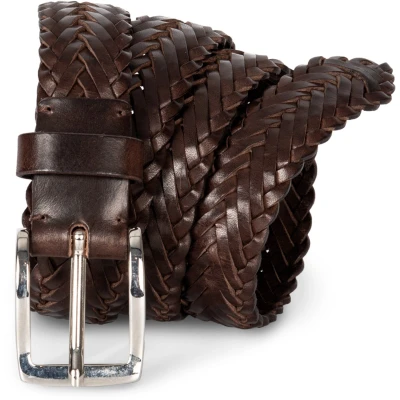 Afbeelding van K up Gevlochten, lederen riem KP821 Dark Brown