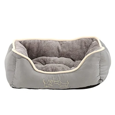 Afbeelding van Dehner Sammy Honden en kattenbed, polyester, 61 x 48 18 cm, grijs