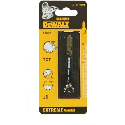 Afbeelding van DEWALT DT2055 QZ decoupeerzaagblad HM voor RVS (inox), plaatstaal 2 5mm, 76x50x1,4mm T118EHM