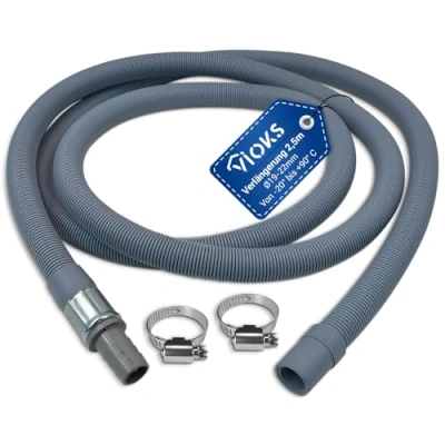 Afbeelding van VIOKS Verlengstuk voor rioolbuis wasmachine, 2,5 m, diameter 19 mm, 22 vaatwasser, wasmachine