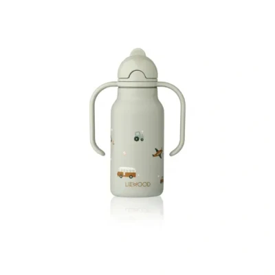 Afbeelding van Liewood Kimmie Kinderdrinkfles Vehicles / Dove Blue