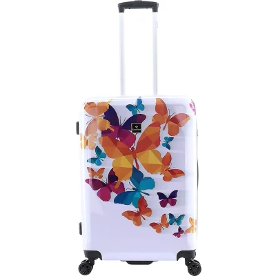 Afbeelding van Saxoline Harde Koffer / Trolley Reiskoffer 66 cm (Medium) Butterfly Fun