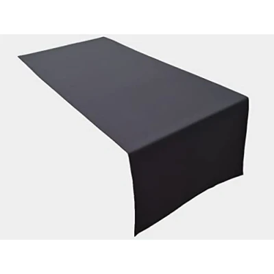 Afbeelding van Lemos Home Tafelloper van hoogwaardige kwaliteit 100% katoen Conceptcollectie, Kleur en Maat naar keuze (Tafelloper 45 x 120 cm, Antraciet)