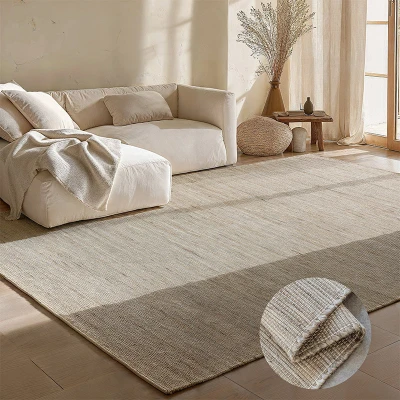 Afbeelding van Jute Wol Katoen Vloerkleed 80x150cm Taupe 123vloerkleed.nl is de online webshop voor vloerkleden en woonaccessoires.