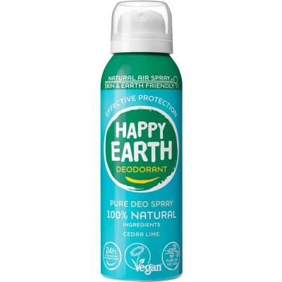 Afbeelding van 1+1 gratis: Happy Earth 100% Natuurlijke Deodorant Natural Air Spray Cedar Lime 100 ml