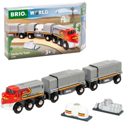 Afbeelding van BRIO Santa Fe Trein Treinen van de Wereld Houten Speelgoed