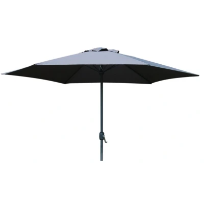 Afbeelding van Parasol Luxe 6 ribs 300cm antraciet