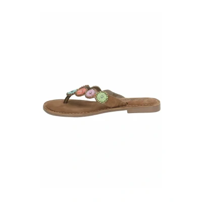 Afbeelding van Lazamani Luna Suede Dames Slippers Multi Maat 37