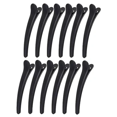 Afbeelding van Dayshake Kappers Haarklemmen 12 stuks Grote Haarklem Stevige Platbek Haarclip Professionele Haarspeld Afdeelklemmen