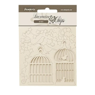 Afbeelding van Stamperia Golden Harmony Decorative Chips Cages (SCB234)