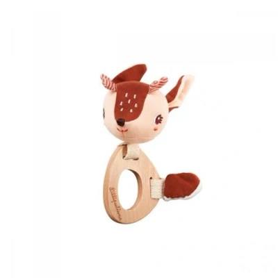 Afbeelding van Lilliputiens Houten Rammelaar Hert Stella