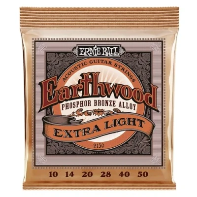 Afbeelding van Ernie Ball Earthwood Acoustic Phosphor Bronze Extra Light 2150 Gitaarsnaren voor westerngitaar .010 .050