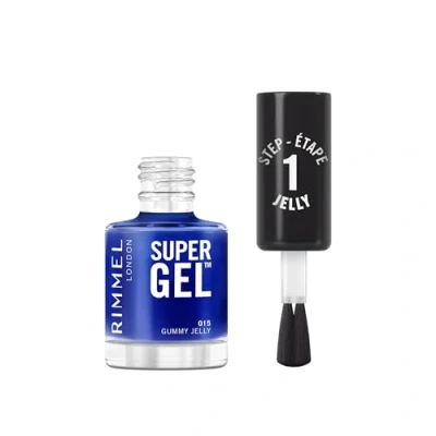 Afbeelding van Rimmel Super gel Jelly Gloss 015 Gummy Vernis longue tenue Application facile Manucure effet Résistant aux éclats Formule Clean 12 ml