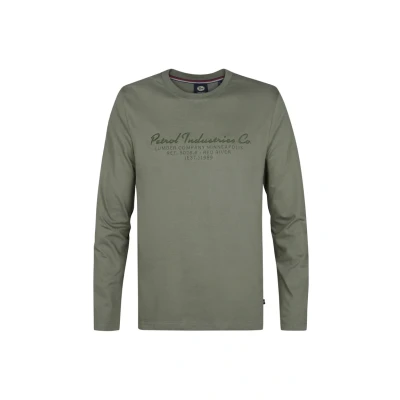 Afbeelding van Petrol Industries Longsleeve, Heren, Maat: XL, Mossy stone