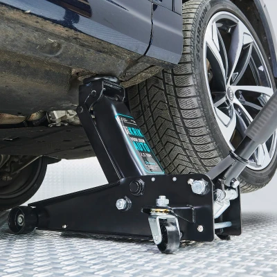 Afbeelding van Hydraulische autokrik 2,5 ton + Verrijdbare garage ligkar extra lang