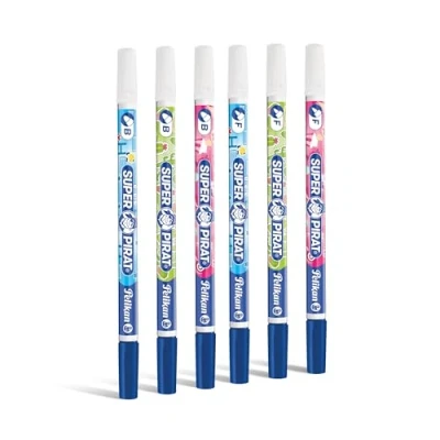 Afbeelding van Pelikan Super Pirat inktwisser, 6 stuks : 3x fijne en brede wispunt