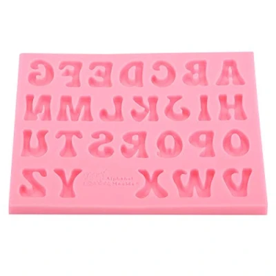 Afbeelding van 26 Letter Roze 3D Chocolade Cake Alfabet Siliconen Snoepvorm