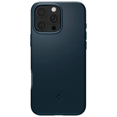 Image de Spigen Thin Fit MagFit Plastique Back Cover Bleu Apple iPhone 16 Pro Max