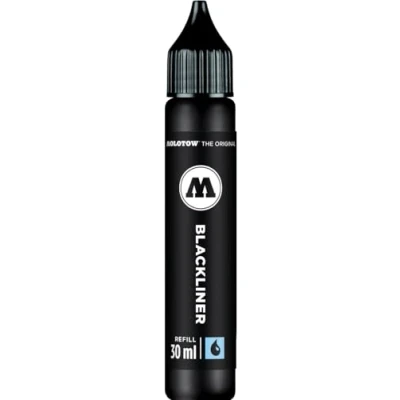 Afbeelding van Molotow Zwarte Blackliner Brush Refill 30ml navul inkt