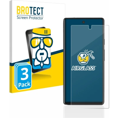 Afbeelding van BROTECT Screenprotector voor Google Pixel 6a Folie Beschermfolie Beschermglas transparant (3 Stuks)