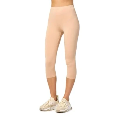 Afbeelding van Merry Style MS MS10 144 LE Dames Capri Leggings Sport Vrijetijdsbroek 3/4 Lengte Viscose Sporbroek Yogabroek Natuur XL