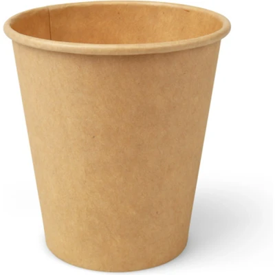 Afbeelding van Koffiebekers en Deksels To Go 177ml Bruin Karton Ø 72 x 73mm