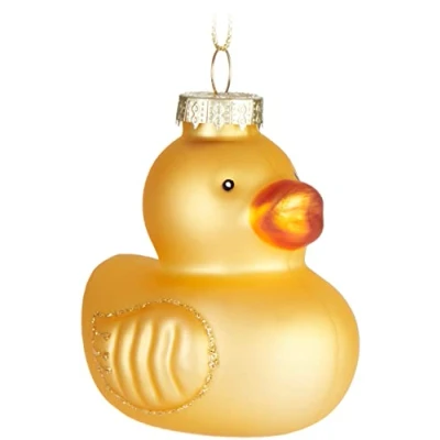 Afbeelding van BRUBAKER Handgeschilderde Glazen Kerstbal Grappig Motief Handgeblazen Kerstboom Decoratie Figurines Grappige Deco Hanger Boombal Kerst Eend