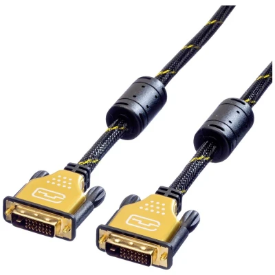 Afbeelding van ROLINE GOLD Monitorkabel DVI, m M, (24+1) dual link, 2