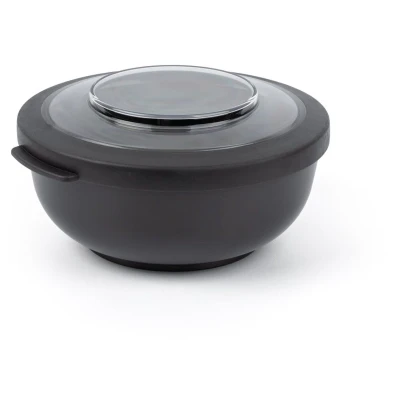 Afbeelding van Amuse Tylla Charcoal Life Bowl Lunchbox Perfect Afsluitbare Verhouddoos Saladebox voor onderweg Vaatwas, magnetron, en diepvriesbestendig Zwart 700 ml