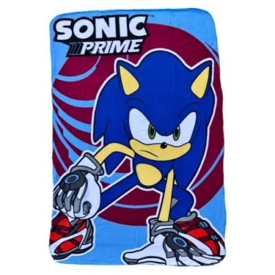 Afbeelding van CARTOON Sonic deken voor kinderen, 100 x 150 cm, fleecedeken, 100% polyester, zacht, 210 g/m²