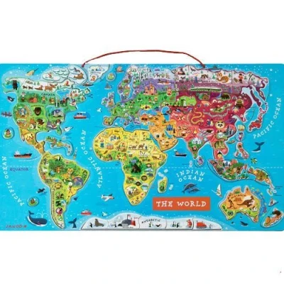 Afbeelding van Janod magneetpuzzel wereldkaart (92st)