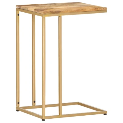 Afbeelding van Bijzettafel 35x45x65 cm massief mangohout