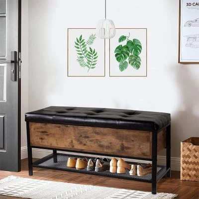 Afbeelding van Schoenenbankje Nexus Bruin 100x35x45 cm