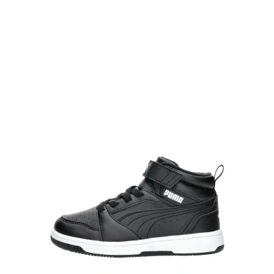 Afbeelding van Puma Rebound MID Unisex Sneakers hoog voor kinderen, Maat: 30, Shadow gray/black/white Hoogwaardig imitatieleer