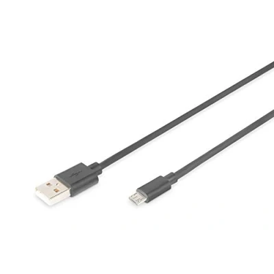 Afbeelding van Digitus USB kabel 2.0 A stekker, micro B stekker 3.00 m Zwart AK 300110 030 S