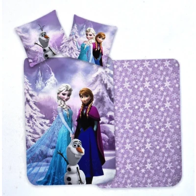 Afbeelding van Frozen Dekbedovertrek Baby Anna Elsa en Olaf Winterlandschap