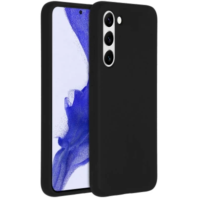 Afbeelding van Accezz Hoesje Geschikt voor Samsung Galaxy S23 Plus Siliconen Liquid Silicone Backcover Zwart