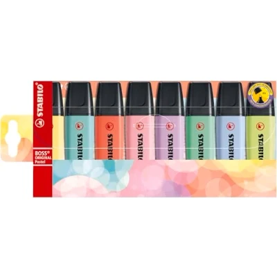 Afbeelding van Markeerstift STABILO BOSS Original 70/8 pastel assorti etui à 8 stuks