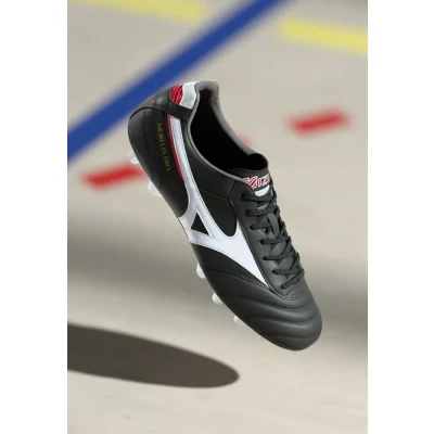 Afbeelding van Mizuno Morelia II PRO Voetbalschoenen voor harde ondergrond, Heren, Maat: 40.5, Black/white/chinese red Schoenen