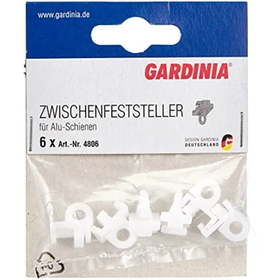 Afbeelding van Gardinia stopper voor gordijnrail van aluminium, 13 mm, wit, ABS